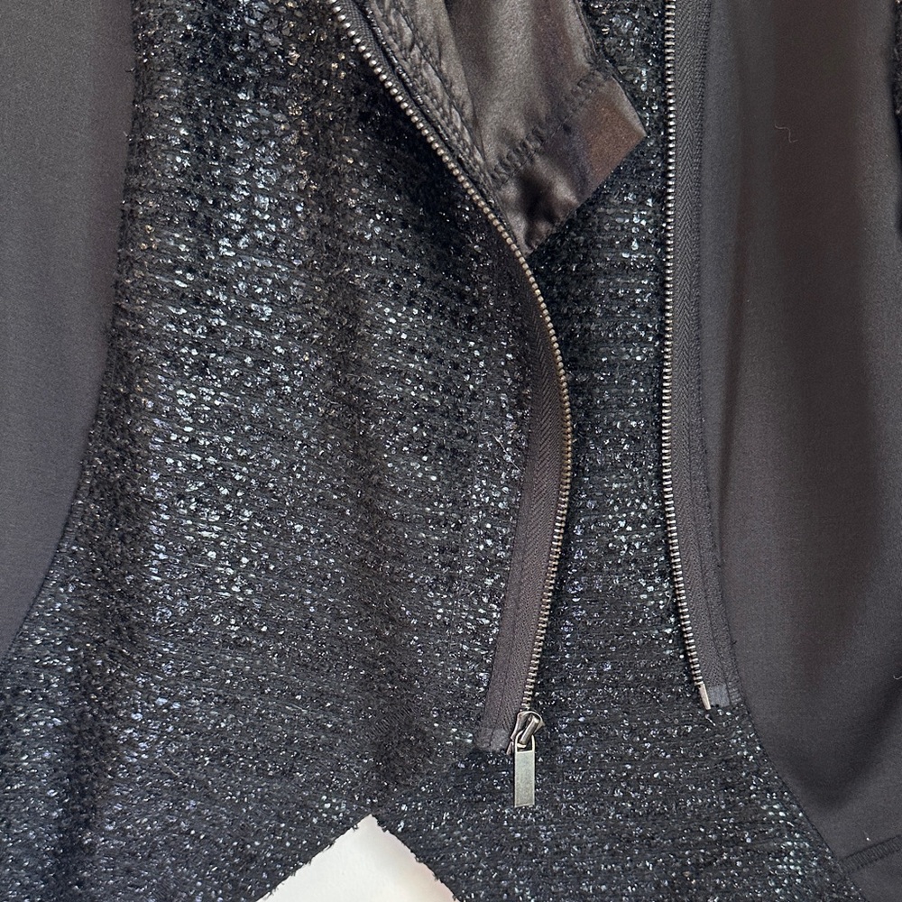 Rachel Zoe Sparkle Black Zip Blazer - Picture 4 of 9